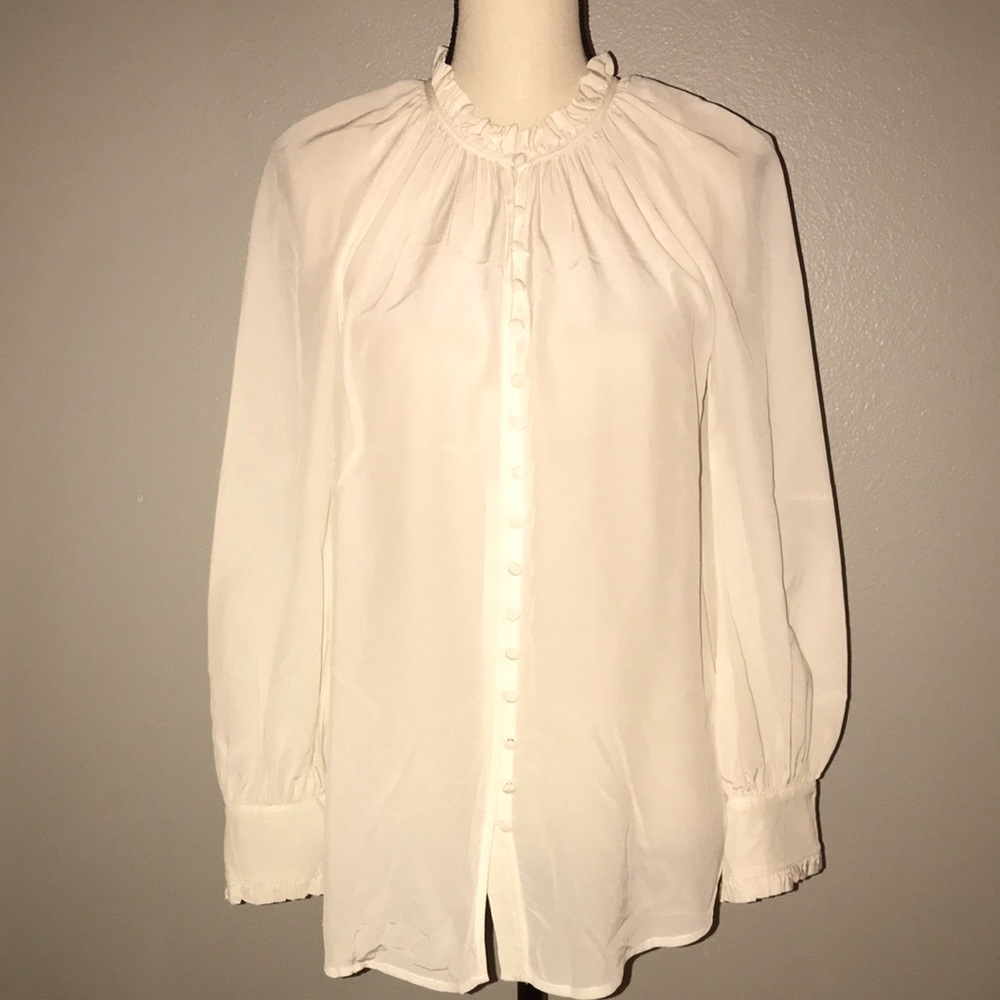 TRINA TURK Blouse Button Down Romantic Style. - Picture 1 of 7